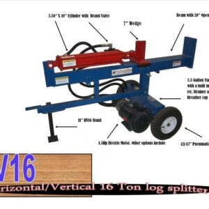 Alternative view of 16 Ton Ram Splitter Horizontal Vertical Electric Log Splitter (HV16-4)