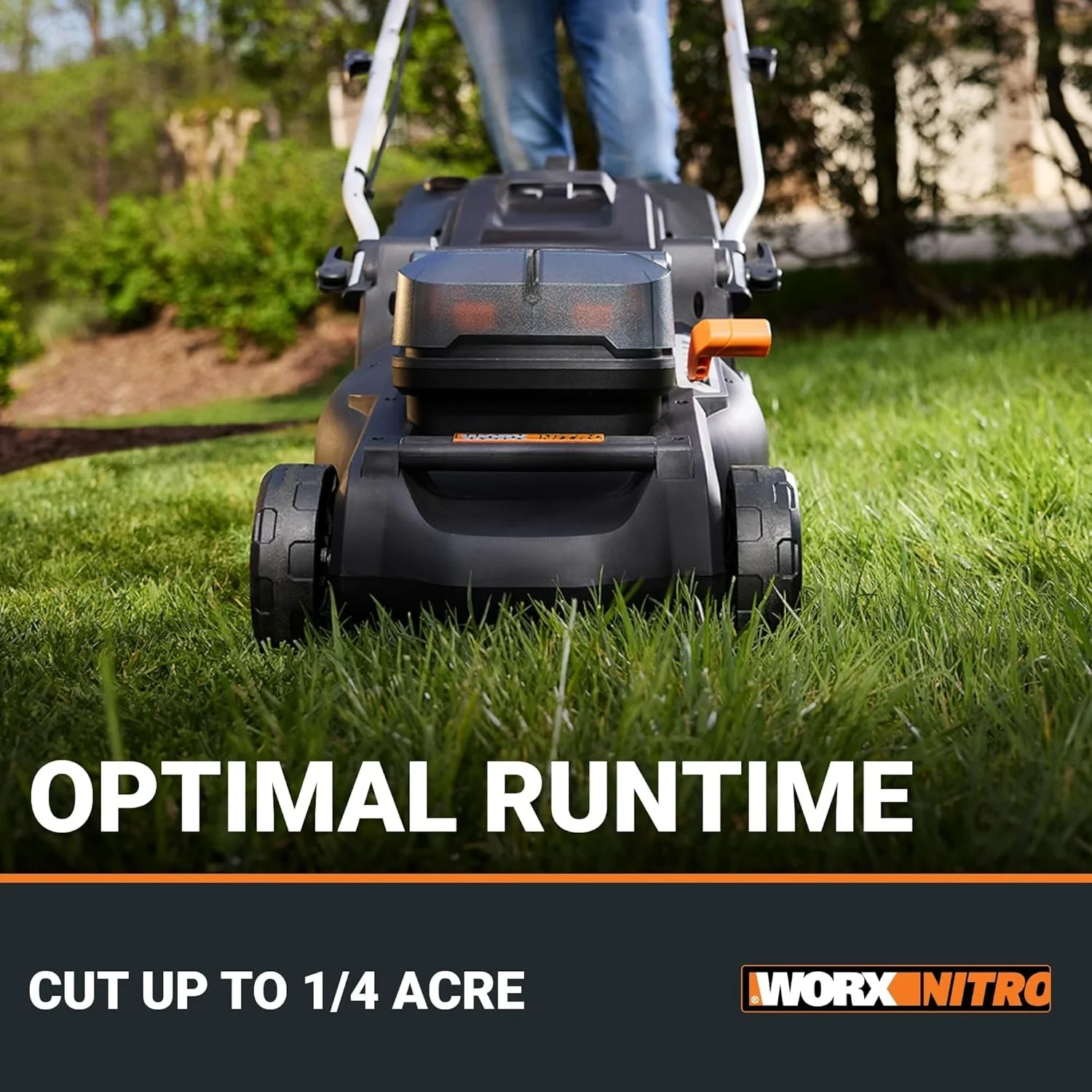Alternative view of WORX Nitro 40V 16″ Cordless Lawn Mowers w/Brushless Motor 2.0 & Intellicut.