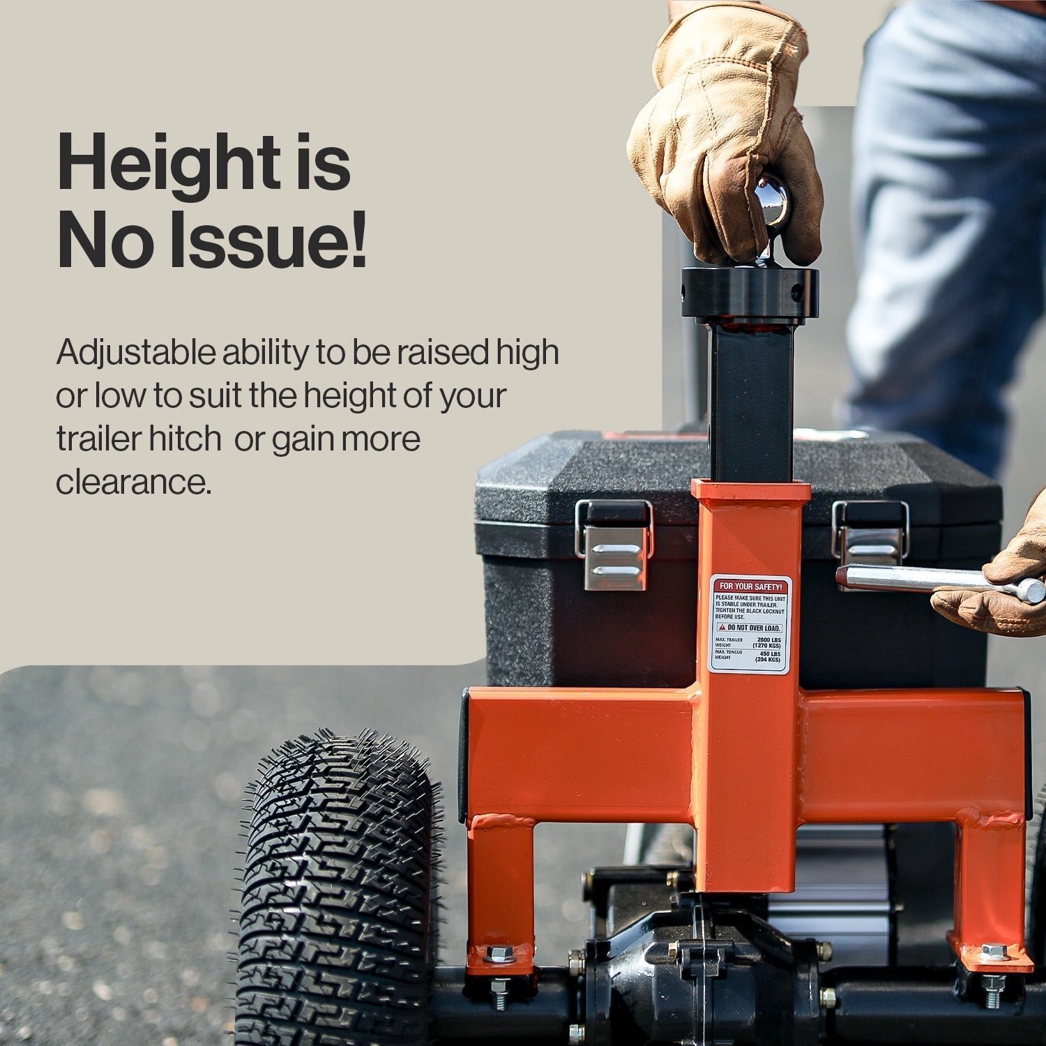 Alternative view of SuperHandy 2800-lb Capacity 3-Wheel Orange Steel Dolly GUO041