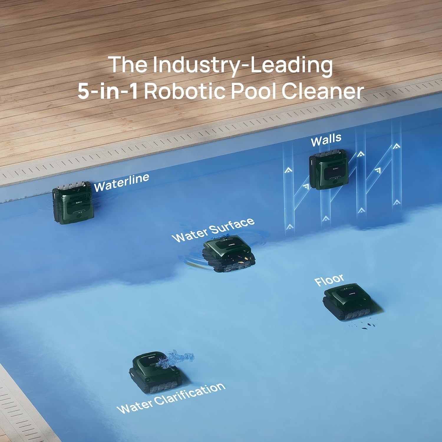 Beatbot AquaSense 2 Pro Robotic Pool Cleaner – 5-in-1 Cordless Skimmer & Clarifier, App-Controlled, Smart Parking, Up to 3,875 Sq. Ft. – Obsidian - Image 11