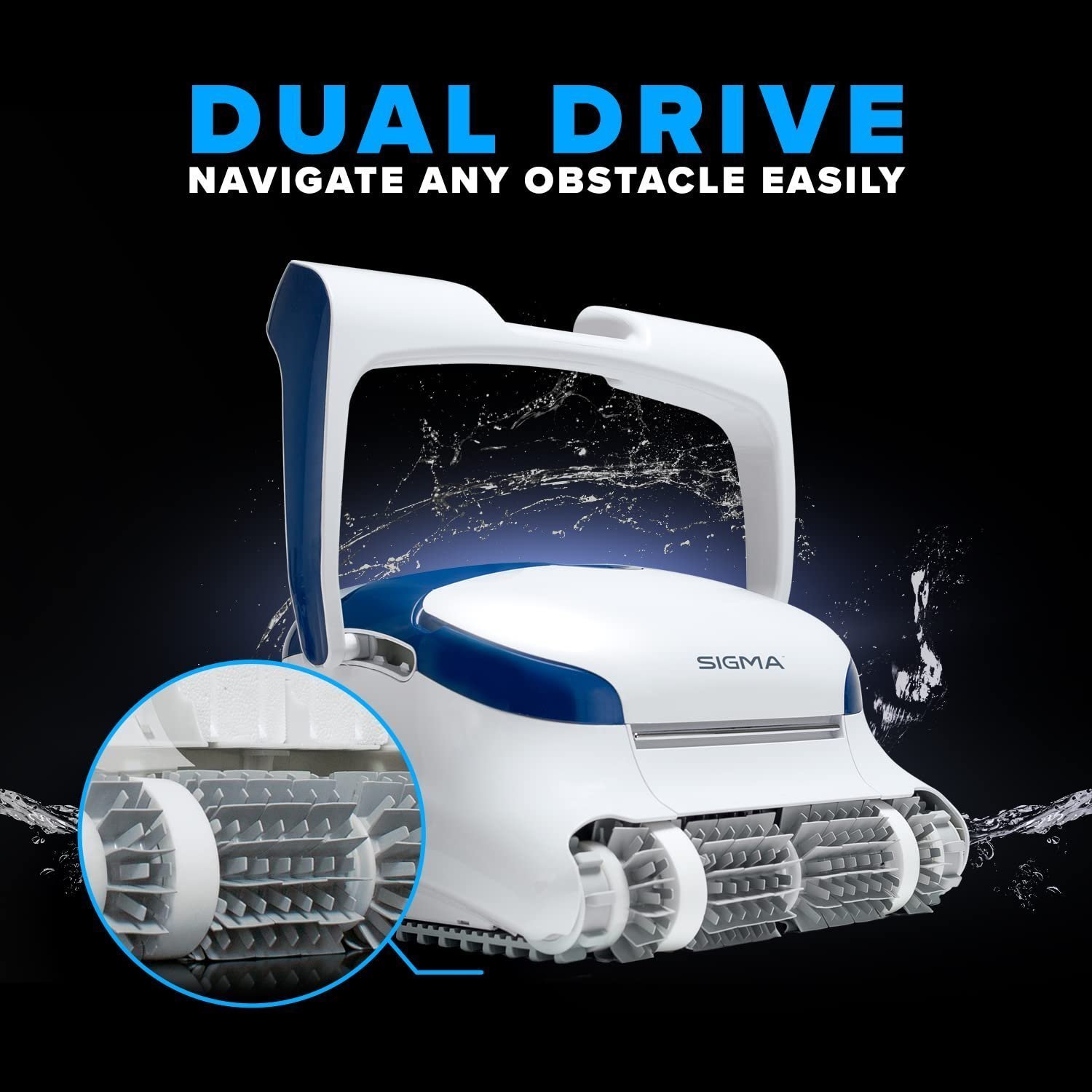 Alternative view of Dolphin Sigma Robotic Pool Cleaner (2024 Model) — Wi-Fi, App, Gyroscope, Weekly Timer, Waterline Cleaning & Massive Top-Loading Ultra-Fine and Standard Filters for In-Ground Swimming Pools up to 50ft