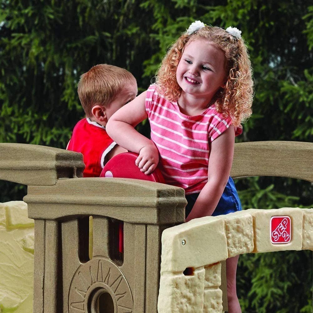 Alternative view of Step2 Naturally Playful Woodland Climber II with Slide, Green