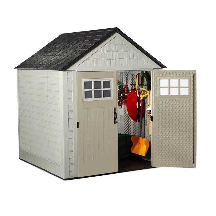 Alternative view of Rubbermaid 7×7 Ft Durable Weatherproof Resin Outdoor Storage Shed