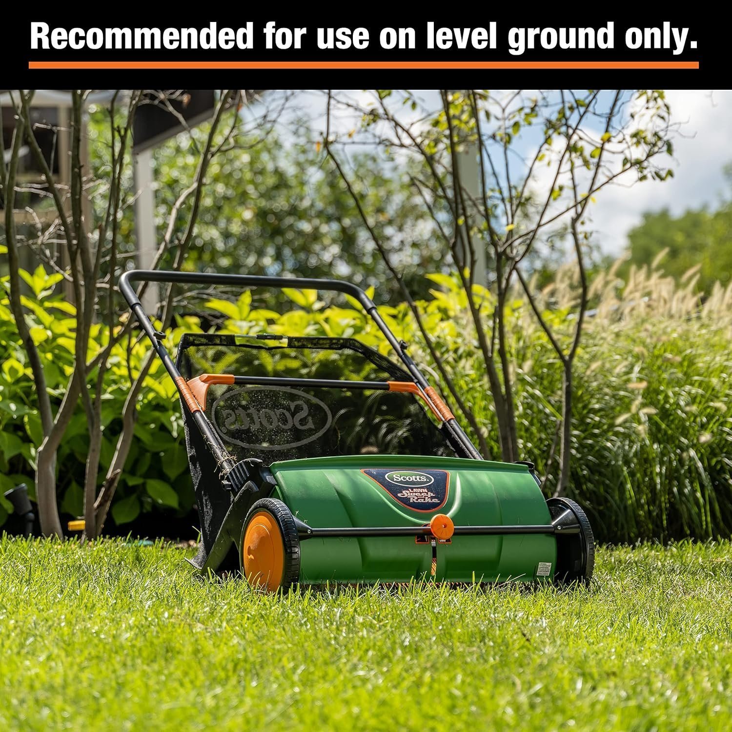 Scotts 26 in. Push Lawn Sweeper LSW70026S, Black/Green - Image 8