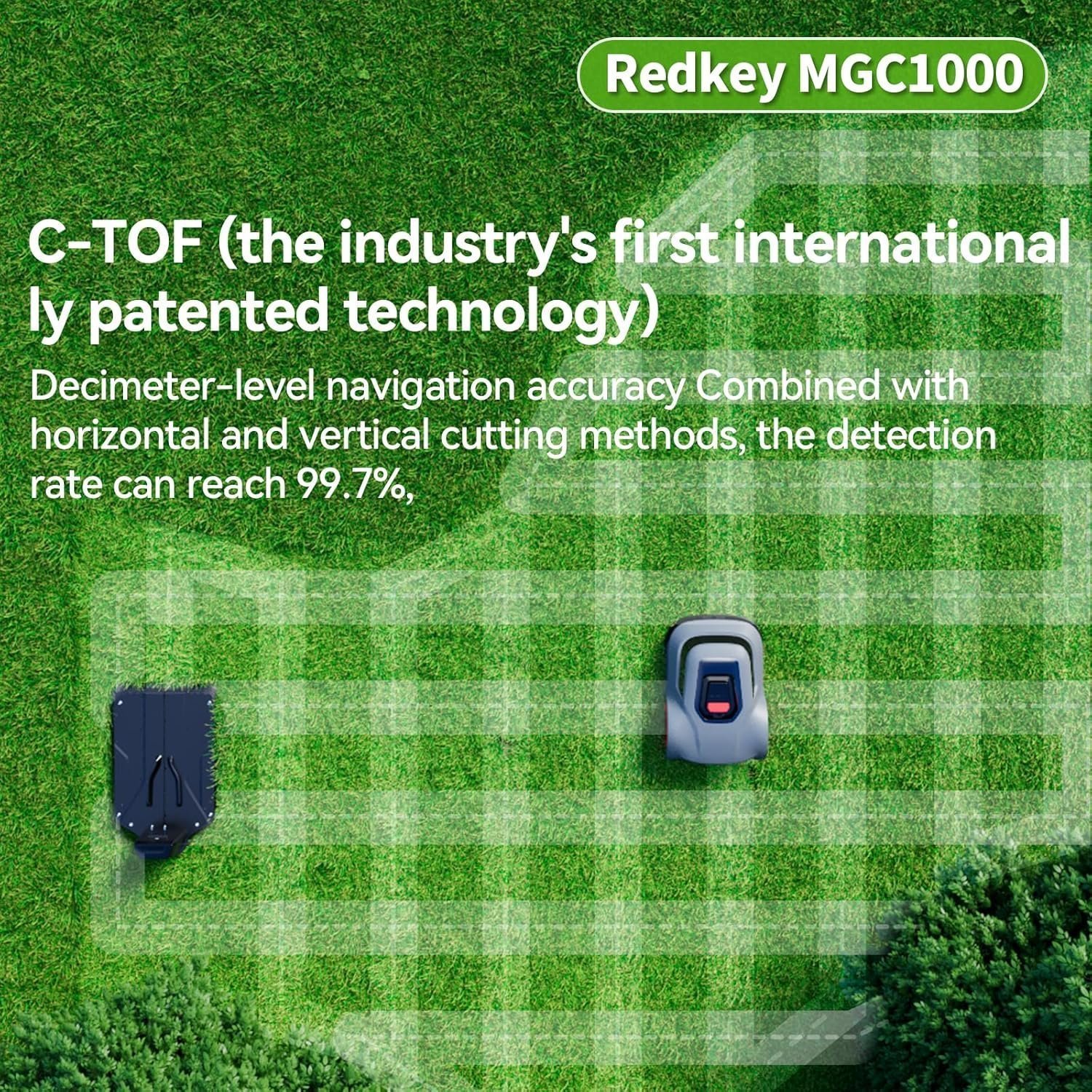 Alternative view of Redkey MGC1000 Robot Lawn Mower for 0.25 Acre with Auto Recharge
