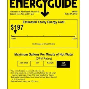 Alternative view of Navien NPE-210A2 High efficiency Condensing Tankless Water Heater