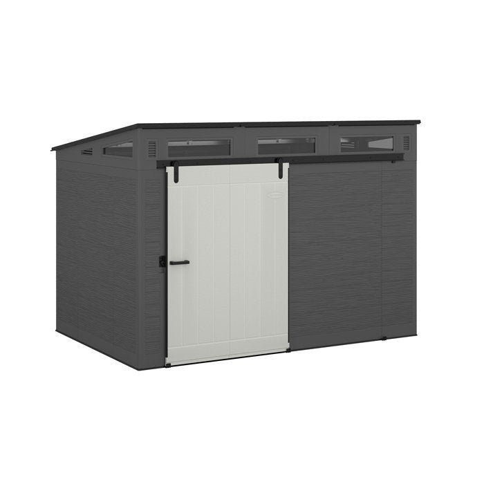 Alternative view of Suncast Modernist 10 ft. W X 7 Ft. D Barn Door Resin Storage ShedSuncast Modernist 10 ft. W X 7 Ft. D Barn Door Resin Storage Shed