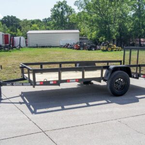 Alternative view of 5×12 Powder Coated Dovetail Utility Trailer 3500lb Axle