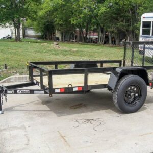 Alternative view of 5×8 Powder Coated Dovetail Utility Trailer Single 3,500lb Axle