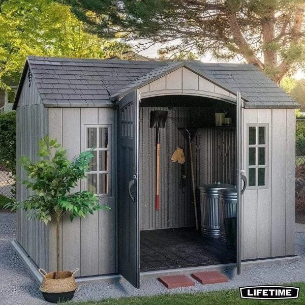 Alternative view of Lifetime 10ft x 8ft Rough Cut Outdoor Storage Shed