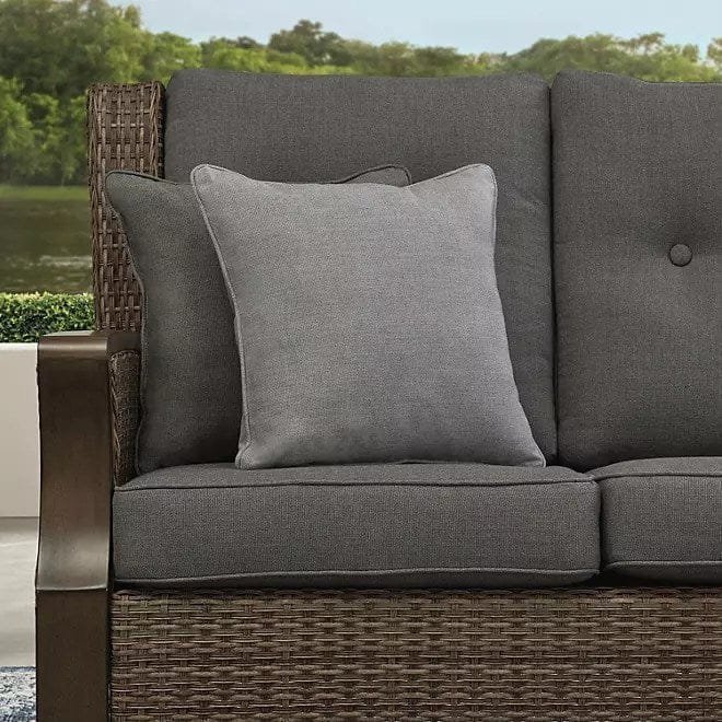 Alternative view of Newcastle 6-Piece Patio Deep Seating Set with Fire Pit – Smoke – Member’s Mark