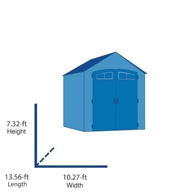 Alternative view of Arrow 10 ft x 14 ft Lexington Galvanized Steel Storage Shed