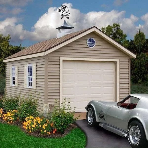Alternative view of Best barns Greenbriar 12’x20′ Wood Garage Barn Kit-Installation Included
