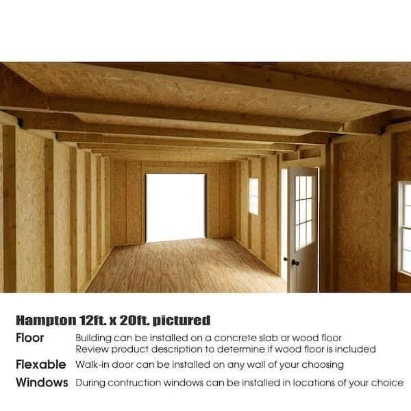 Best barns Hampton 12×16 Wood Storage Shed Kit Installation Included - Image 3