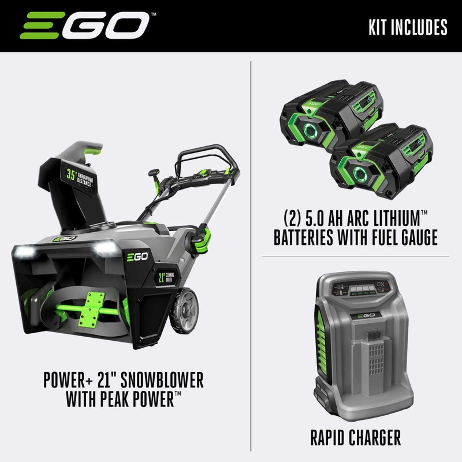 Alternative view of EGO SNT2102 21″ Cordless Snow Blower Kits