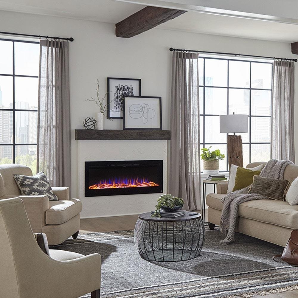 Alternative view of The Sideline 50 Inch Recessed Smart Electric Fireplace 80004