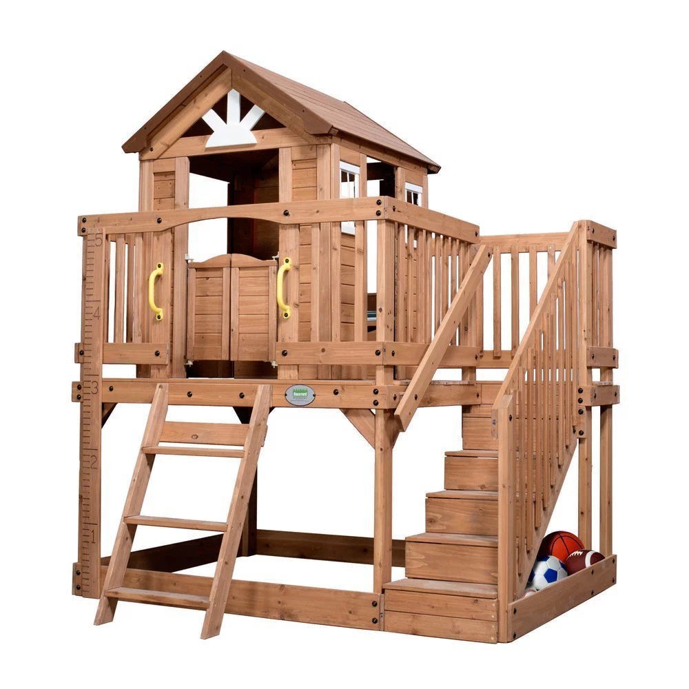Alternative view of Backyard Discovery scenic Heights Cedar Playhouse